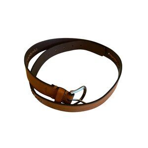 Dockers Mens Genuine Leather Belt With Metal Buckle & Decorative Link Detail - X